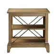 thumbnail image 1 of Rustic Light Oak End Table with X-Bar Detail, 1 of 5