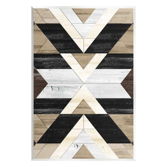 Rustic Linear Aztec Shapes Abstract Graphic Art Unframed Art Print Wall Art