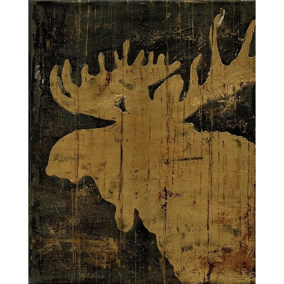 Rustic Lodge Animals Moose Poster Print by Marie Elaine Cusson