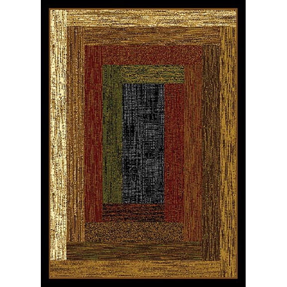 Rustic Lodge Modern Area Rug 2x7 Contemporary Runner - Actual 1'9"x7'2"
