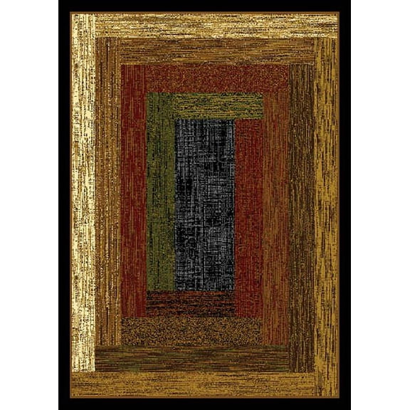 Rustic Lodge Modern Area Rug 6x8 Contemporary Carpet - Actual 5' 2" x 7' 2"