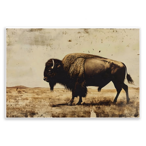 Stupell Industries Rustic Lone Buffalo Wall Plaque Art, design by Franklyn Gregory