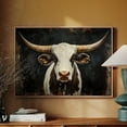 thumbnail image 1 of Rustic Longhorn Wall Art, Western Farmhouse Decor, Texas Longhorn Print, Cattle Portrait Painting, Bold Ranch Style Artwork, Country Decor Wall Art, Modern Wall Decor, 12x18 UNFRAMED, 1 of 2