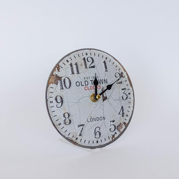 Rustic Look Old Town London Table Clock