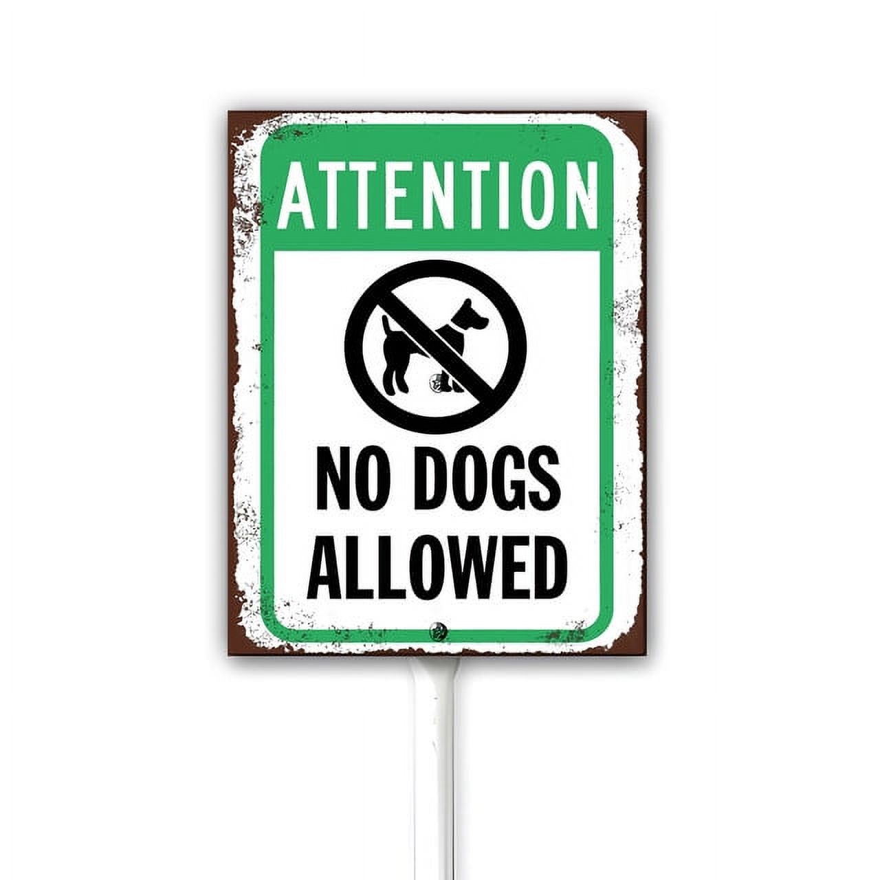 No Dogs Allowed Sign In Lush Garden Setting For Public Park Regulations No Dogs Allowed Sign Lush Garden Setting Public 382857934