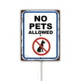 thumbnail image 1 of Rustic Look Style No Dogs Sign for Yard With Stake No Pets Allowed Sign 7X8.8Inch Rustproof Metal Yard Sign & Stake Kit Decorations Home Outdoor Lawn Decor, 1 of 4