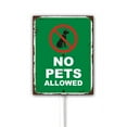 thumbnail image 1 of Rustic Look Style No Dogs Sign for Yard With Stake No Pets Allowed Sign 8X12Inch Rustproof Metal Yard Sign & Stake Kit Decorations Home Outdoor Lawn Decor, 1 of 4