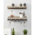 thumbnail image 1 of Rustic Luxe Tiered Wall Mounted Wine Rack and Stemware Holder Set, 1 of 3