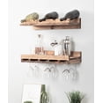 thumbnail image 1 of Rustic Luxe Tiered Wall Mounted Wine Rack and Stemware Holder Set, 1 of 3