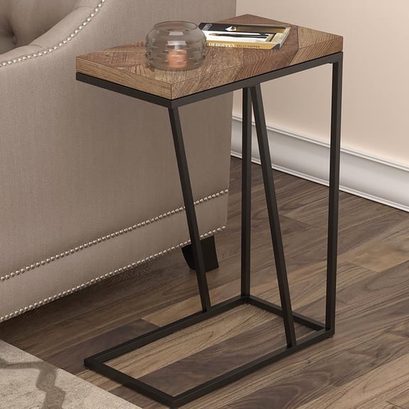 Rustic Makeup Table - Warm Brown Finish And Practical Industrial Accent Rectangular Shape With Appeal