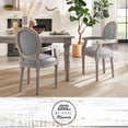 thumbnail image 1 of Rustic Manor Christianna Linen Upholstered Dining Chair, Grey, 1 of 8