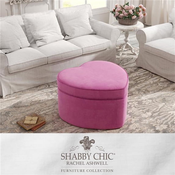 Rigoberto Velvet Storage Ottoman, Fuchsia