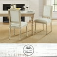 thumbnail image 1 of Rustic Manor Saad Linen Upholstered Dining Chair (Set of 2), Cream White, 1 of 8
