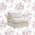 thumbnail image 1 of Rustic Manor Saniyah Cream White Linen Sofa Seat, Armless, 1 of 11