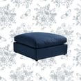 thumbnail image 1 of Rustic Manor Saniyah Navy Linen Ottoman, 1 of 9