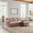 thumbnail image 1 of Rustic Manor Yvette Linen Chaise Mid-Century Modern Reversible L-Shaped Sectional Sofa, Blush, 1 of 10