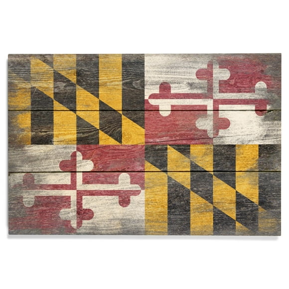 Maryland Flag Wood Wall Art