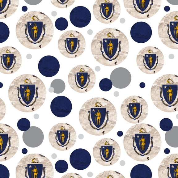 Rustic Massachusetts State Flag Distressed USA Premium Gift Wrap Wrapping Paper Roll