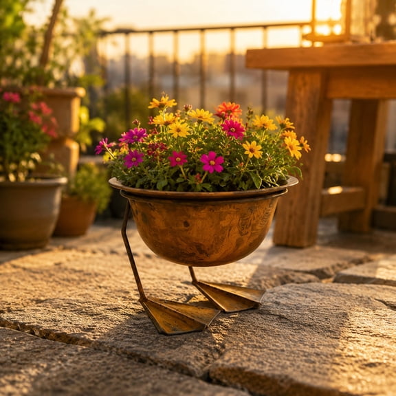 Rustic Metal Animal Foot Planter Pot, Unique Bird Feet Shaped Succulent Flower Pot Indoor Desktop Patio Garden Decor Container