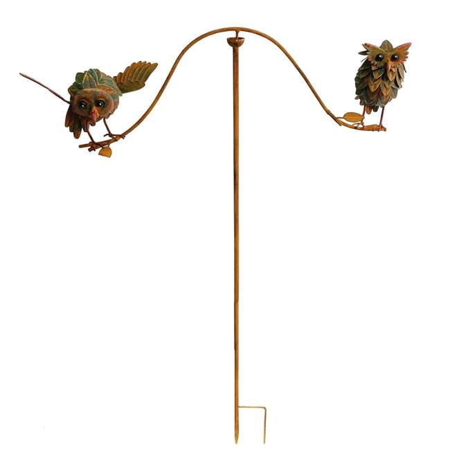 Rustic Metal Double Owl Balancer Stake - Walmart.com