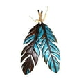 thumbnail image 1 of Rustic Metal Feathers Wall Hanging Décor - Southwest Boho Chic, Rustic, Nature-Inspired, and Spiritual Home Decoration - Metal Wall Art for Living Room, Bedroom, Office - 12x20 Inches, 1 of 7