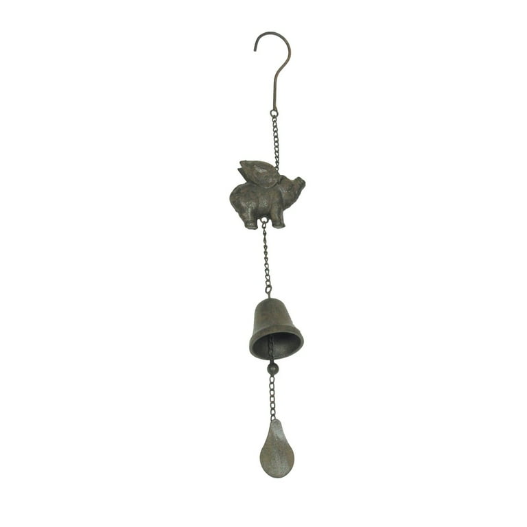 Rustic Metal Fly Pig Wing Hang Wind Chime Patio Garden Front Porch Outdoor Decor Rustic Metal Fly Pig Wing Hang Wind Chime Patio Garden Front Porch Outdoor Decor