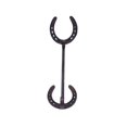 thumbnail image 1 of Rustic Metal Horseshoe Western Cowboy Hat Holder Wall Hook Coat Rack Southwest Home Decor, 1 of 4