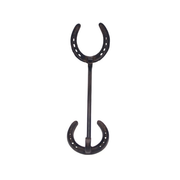 Rustic Metal Horseshoe Western Cowboy Hat Holder Wall Hook Coat Rack Southwest Home Decor