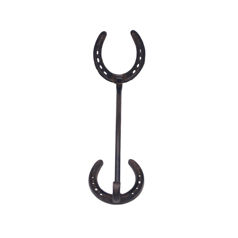 Rustic Western Decor Metal Horseshoe Wall Hook Rack Rustic Western Decor Metal Horseshoe Wall Hook Rack