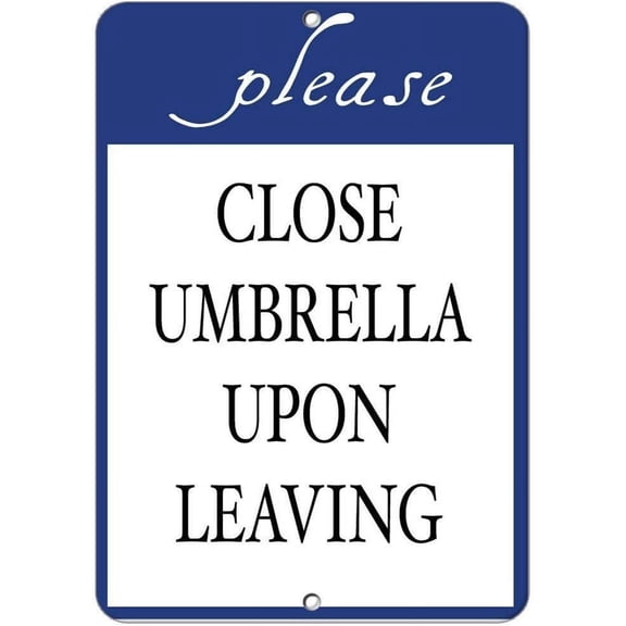 Rustic Metal Sign Post Please Close Umbrella Upon Leaving Activity Sign Pool Signs Aluminum Wall Art Plaque Decoration