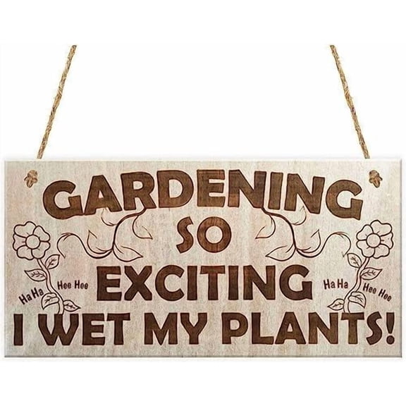 Rustic Metal Signs Garden Metal Plaque Signs Gift with Funny Sayings Gardening So Exciting I Wet My Plants Sign Wall Art Decor Kitchen Cafe Pub Decor Gift 12 X 8 INCH