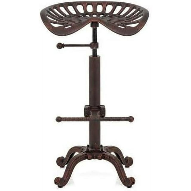 Rustic Metal Tractor Seat Bar Stool 2027inch Height Adjustable