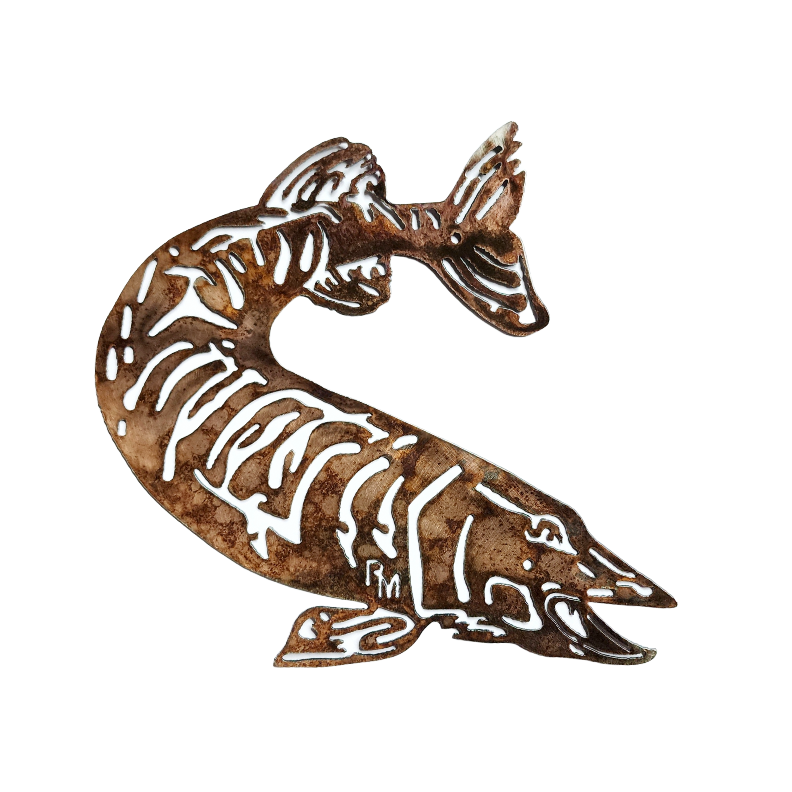 Rustic Metalz Musky Fish Lake House Decor Rustic Muskie Fisher Wall Art Gift Vintage Muskie Fish