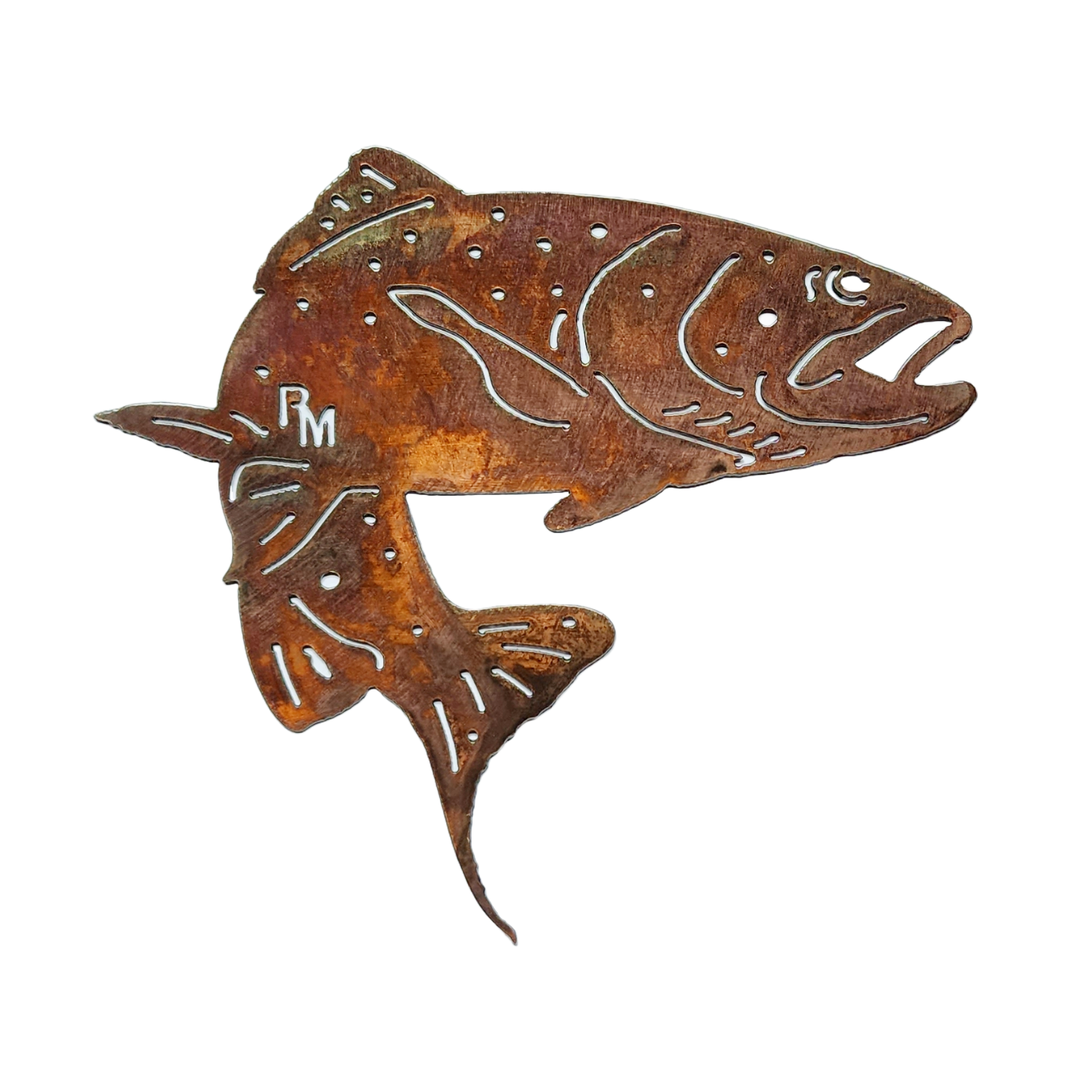 Rustic Metalz Rainbow Trout Fish Home Decor Rustic Fish Metal Trout Wall Art Vintage Fishing