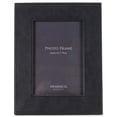 thumbnail image 1 of Rustic Midnight Black 5 x 7 Stitched Leather and Glass Tabletop Picture Frame, 1 of 5