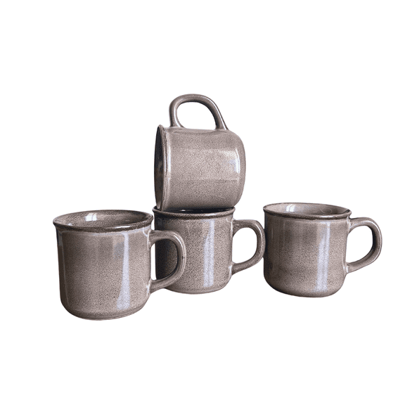ModeroIndia Ceramic Coffee Mug Set of 4 – 12.31oz Glossy Stoneware Coffee Cups with Handle, Lead-Free Speckled Ceramic Mugs for Tea Latte Cappuccino, Microwave & Dishwasher Safe