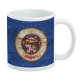 thumbnail image 1 of Rustic Minnesota State Flag Distressed USA White Mug, 1 of 4