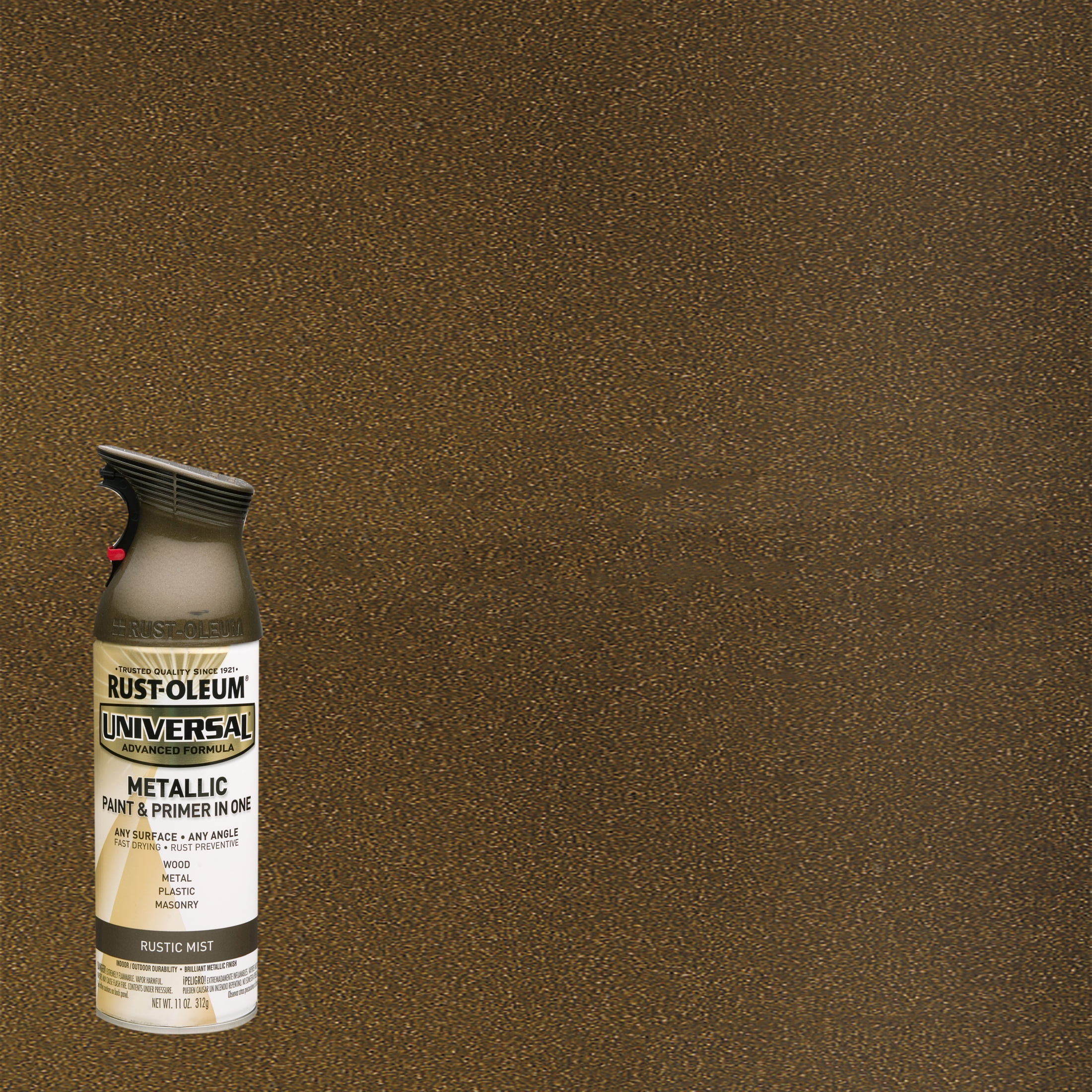 Rustic Mist, Rust-Oleum Universal All Surface Interior/Exterior Metallic Spray  Paint-261414, 11 oz, 6 Pack 