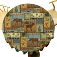 thumbnail image 1 of Rustic Moose Deer Tablecloth, Retro Rustic Vintage Bear Cottage Country Rustic Cabin Farmhouse Style Table Cover, Water Resistant Wipeable Tablecloths for Kitchen Dinning Decor 60", 1 of 6
