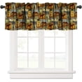 thumbnail image 1 of Rustic Moose Deer Valance, Vintage Bear Cottage Country Style Rustic Cabin Mountain Farmhouse Windows Curtain Valance for Study Bedroom Living Room, One Panel 54x18in, 1 of 6