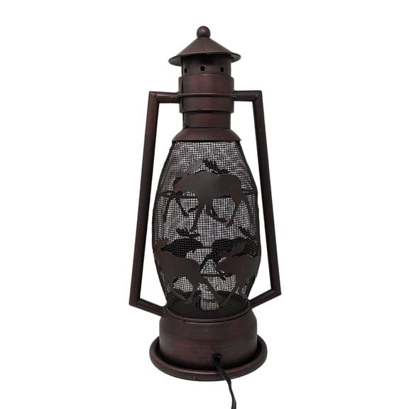 Rustic Moose Silhouette Lantern Table Lamp Plug-in Farmhouse Decor Light for Bedroom, Living Room, or Cabin Western Lodge Style Accent Vintage Holiday or Housewarming Gift Idea