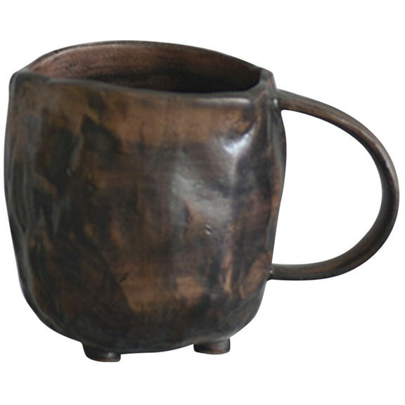 MERRYHAPY Rustic Ceramic Tea Mug Set for Adults, Stylish and Comfortable Home Use Cups, Perfect for Tea and Coffee