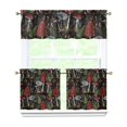 thumbnail image 1 of Rustic Mushroom Tier and Valance Set 27.5x24in, Polyester Forest Plant Kitchen Curtains, Woodland Window Drapes for Bathroom, Laundry, Cafe, or Autumn and Thanksgiving Decor, 1 of 6