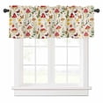 thumbnail image 1 of Rustic Mushroom Valances for Windows Leaf Butterfly Botanical Plants Country Rod Pocket Curtain Valance Window Treatment Short Curtains for Kitchen Living Room, 42"x18", 1 of 5