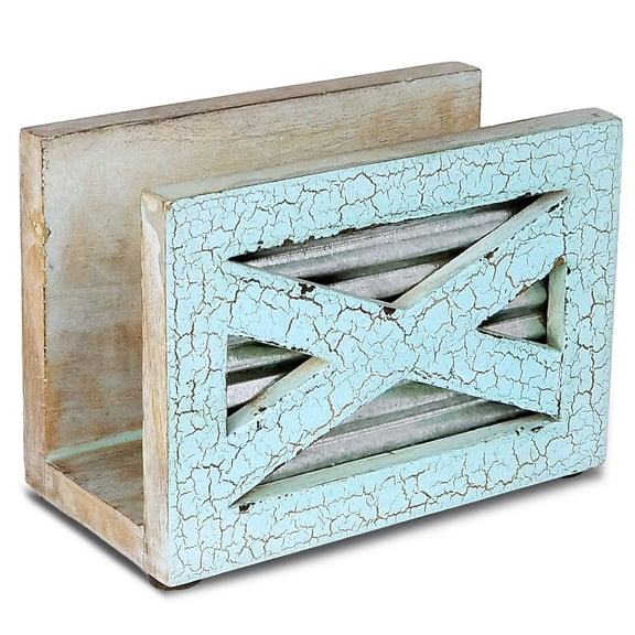 Rustic Napkin Holder For Table Farmhouse Napkin Holder Wood Napkin Holders For Kitchen Blue