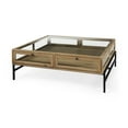 thumbnail image 1 of Rustic Natural Brown Shadowbox Coffee Table, 1 of 5