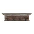 thumbnail image 1 of Rustic Natural Wash Wood Four Hook Hanging Coat Rack, 1 of 9