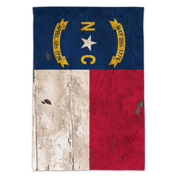 Rustic North Carolina State Flag Distressed USA Garden Yard Flag