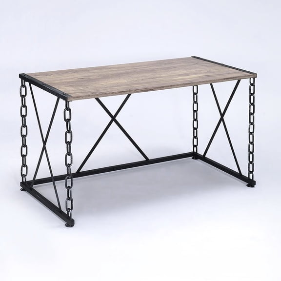 Rustic Oak Finish & Black Metal Frame | Useful in Primary Living Spaces | Offers a Blend of Style and Function