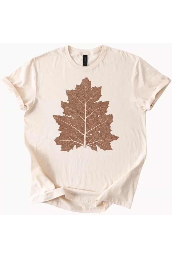 Rustic Oak Leaf Shirt Nature Print Graphic Tee Nature Shirt Tree Outdoor Natural